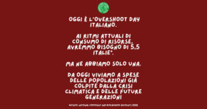Oggi è l’Overshoot Day italiano