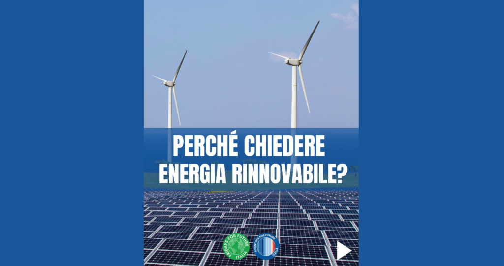 Perché chiedere energia rinnovabile?