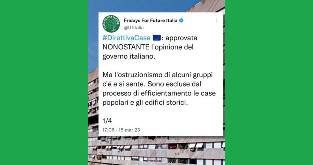 Direttiva europea sulle case: l’Italia vuole restare indietro